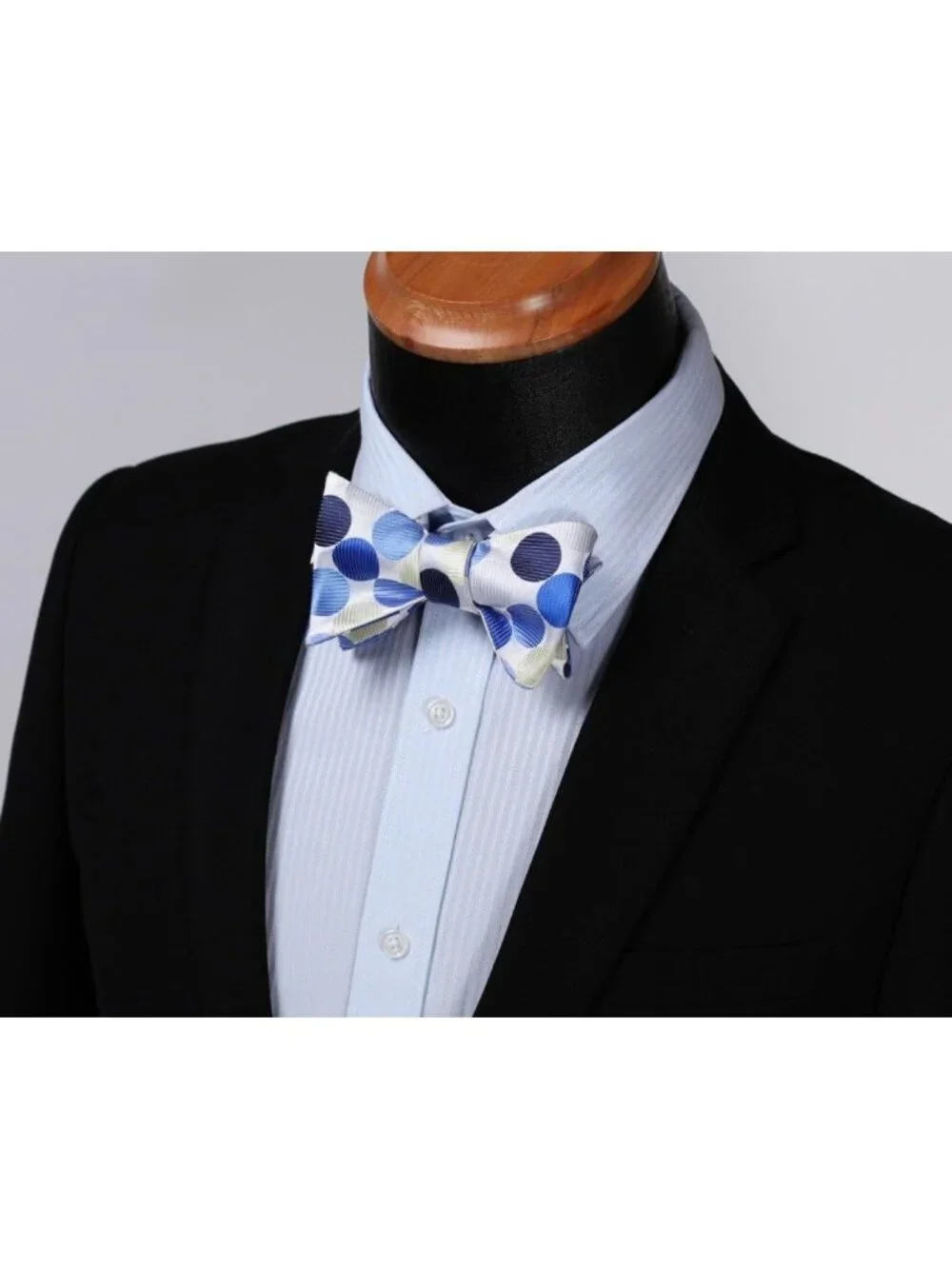 Classic Polka Dot Self-Tie Bow Tie & Pocket Square Set for Weddings & Business